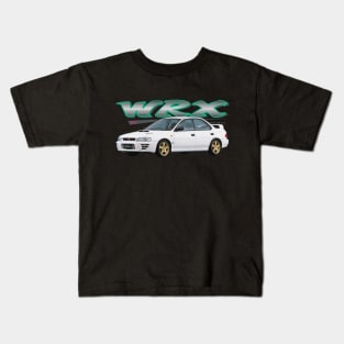 JDM Impreza WRX STI GC8 Version 3 III type r aspen white colin mcrae Kids T-Shirt